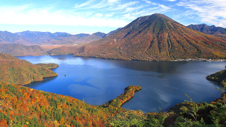 Mt. Nantai and Lake Chuzenji in Autumn